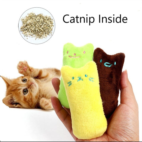 Teeth Grinding Catnip Toys Funny Interactive Plush Cat  Pet Kitten Chewing Toy  Claws  mint For Cats Gatos  scratcher Supply