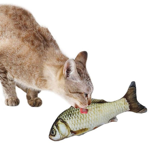 3D Fish Plush Cat Pet Toy Interactive Gifts Fish Catnip Toys Stuffed Pillow Doll Simulation Fish Playing Toy For Pet