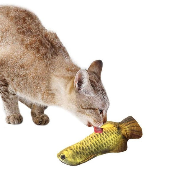 3D Fish Plush Cat Pet Toy Interactive Gifts Fish Catnip Toys Stuffed Pillow Doll Simulation Fish Playing Toy For Pet