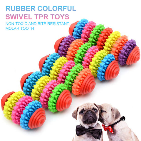 Healthy Teeth Gums Chew Gear Toy Chew Training Tool Colorful Rubber Pet Dog Puppy Dental Teething Toy 5 kinds