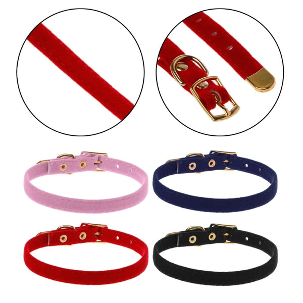 Pet Cat Collar Safety Elastic Adjustable Soft Velvet Chihuahua Kitten Collars Necklace For Pets Dog Accessories