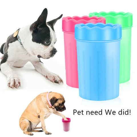 Plunger For Dogs Paw Cleaner Silicone Cat Grooming Feet Washer 3 Colors Dirty Cleaning Cup Small Medium Big Pets Dog Accessories