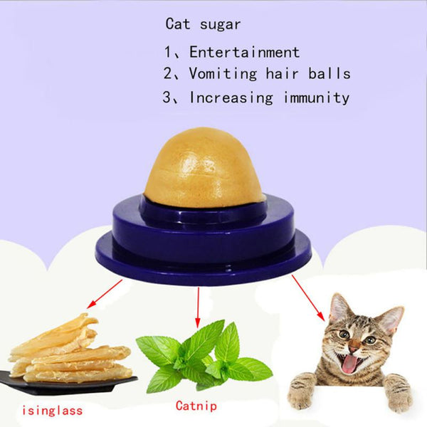 Cat Snacks Cat nip Sugar Candy Licking Solid Nutrition Energy Ball For Kitten Cats Healthy Food Digestion Pet Supplies