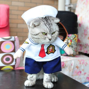 Funny Cat Clothes Pirate Suit Clothes For Cat Costume Clothing Corsair Halloween Clothes Dressing Up Cat Party Costume Suit