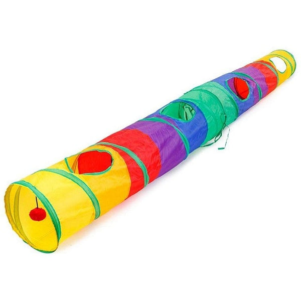 Practical Cat Tunnel Pet Tube Collapsible Play Toy Indoor Outdoor Kitty Puppy Toys for Puzzle Exercising Hiding Training and R