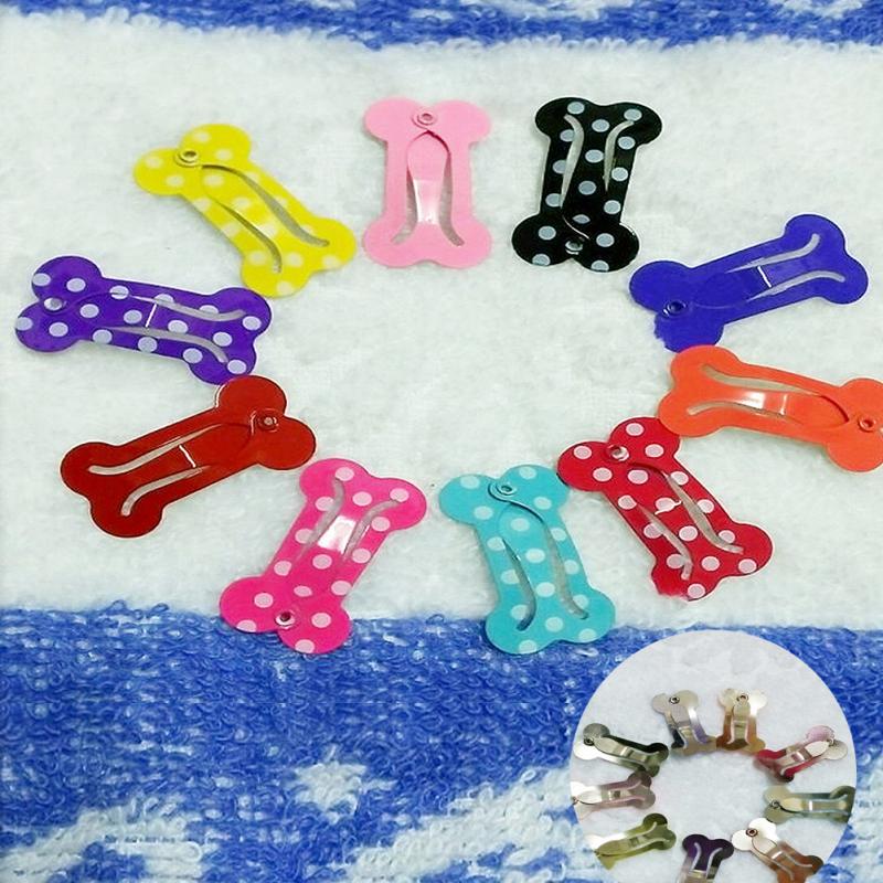 Pets 10PCS Puppy Hair Clip Bone design dog hairpins animal hair body care accessories