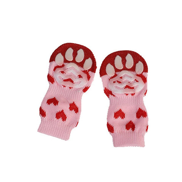 4 Pcs Pet Puppy Dog Socks Anti-slip Knitting Breathable Elasticity Warm Winter Indoor MYDING